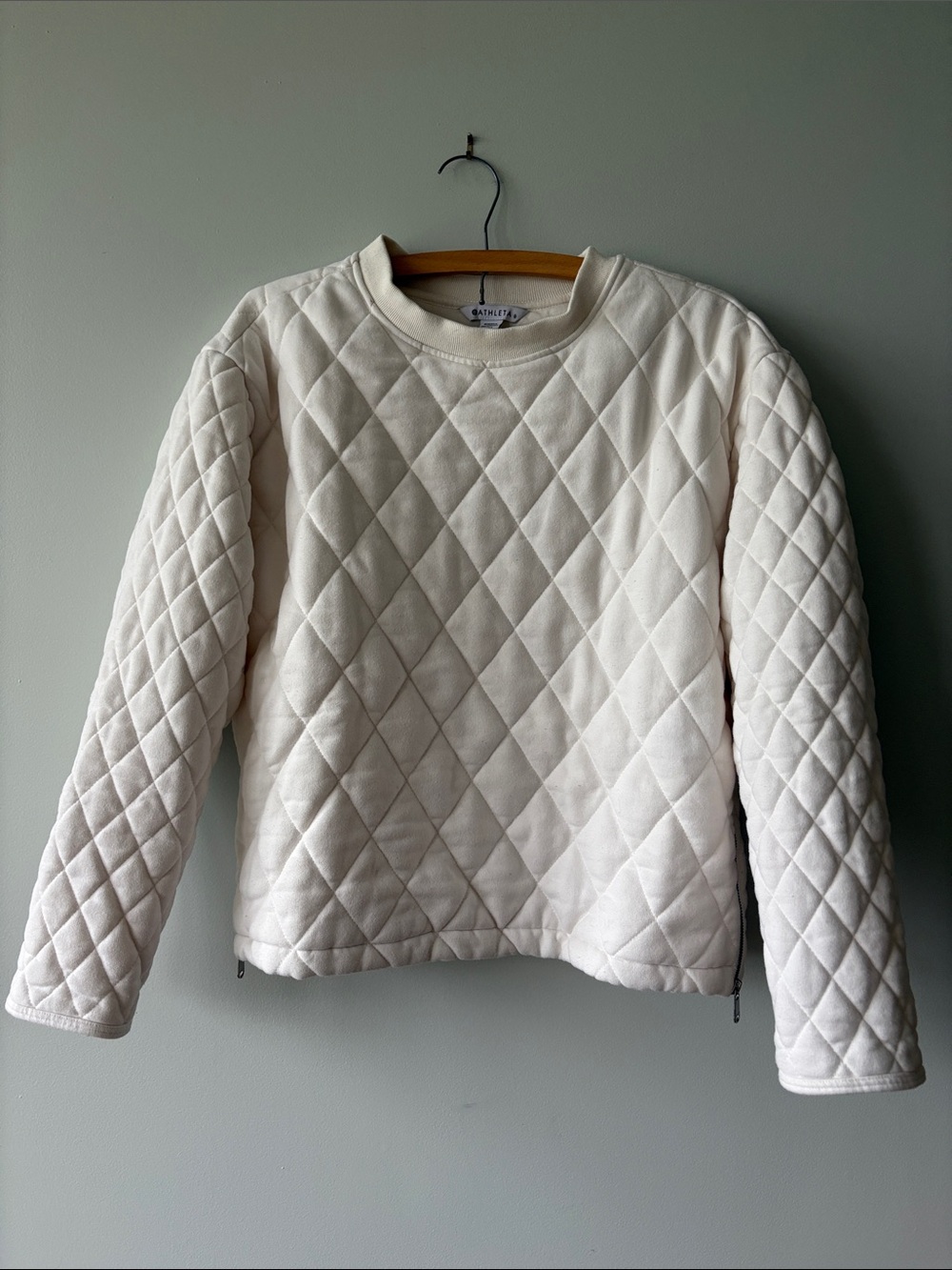 Athleta Quilted Retroplush Crewneck Sweatshirt